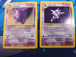 Gengar 5/62 Haunter 6/62 Holo Pokemon Card Fossil HP-DMG Good Binder copies - Image 1