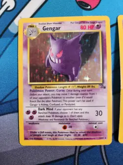 Gengar 5/62 Haunter 6/62 Holo Pokemon Card Fossil HP-DMG Good Binder copies - Image 2