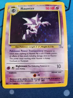 Gengar 5/62 Haunter 6/62 Holo Pokemon Card Fossil HP-DMG Good Binder copies - Image 3