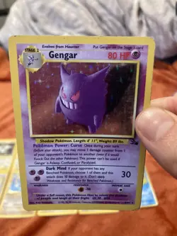 Gengar 5/62 Holo Rare Fossil Pokemon Card HP - Image 5
