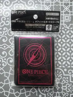 One Piece Card Sleeves Black & Pink 70 Sleeves BANDAI Official Japanese Sealed - Image 1