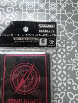 One Piece Card Sleeves Black & Pink 70 Sleeves BANDAI Official Japanese Sealed - Image 2