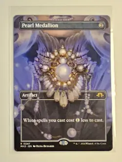 Borderless PEARL MEDALLION mtg NM-M Modern Horizons 3 Rare - Image 1
