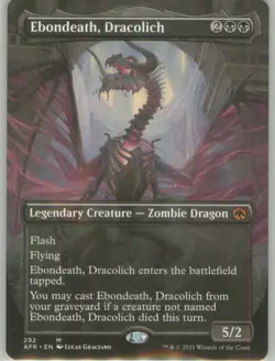 Ebondeath Dracolich 292 Borderless Non-Foil NM AFR MTG - Image 1