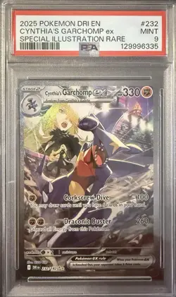 Cynthia’s Garchomp Ex #232/182 - 2025 Pokemon Sv: Destined Rivals - PSA 9 - Image 1