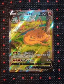 Pokemon TCG Charizard v SWSH260 Sword & Shield Promo Card Near Mint Condition - Image 1