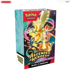 Pokemon TCG: Mega Evolution-Ascended Heroes Booster Bundle (6 Packs) Presale - Image 1