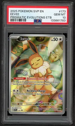 2025 Pokemon Svp En Eevee Prismatic Evolutions ETB PSA 10 GEM MINT - Image 1