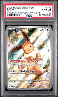 Pokemon TCG - Eevee #173 - Prismatic Evolutions - Black Star Promo - PSA 10 MINT - Image 1