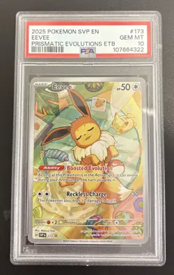 Eevee 173 Prismatic Evolutions Pokemon Center Promo PSA 10 Gem Mint - Image 1
