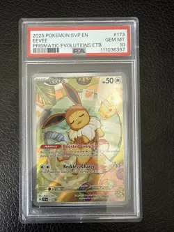 Pokemon Eevee Prismatic Evolutions ETB Promo #173 PSA 10 Gem Mint - Image 1
