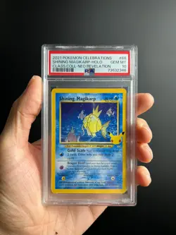 PSA 10 Shining Magikarp 66/64 Pokemon Celebrations 25th Classic Collection Holo - Image 1