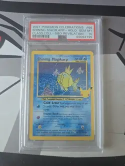 PSA 10 Shining Magikarp 66/64 Pokemon Celebrations 25th Classic Collection Holo - Image 1