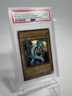 2002 YU-GI-OH! LOB-LEGEND OF BLUE EYES WHITE DRAGON BLUE-EYES WHITE DRAGON PSA 6 - Image 2