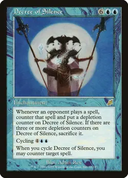 Decree of Silence Scourge MTG MAGIC LP/NM ENCHANTMENT RARE - Image 1