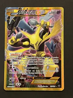 Pokemon TCG Alakazam EX Holo Full Art Ultra Rare 2016, 125/124 Card - Image 1