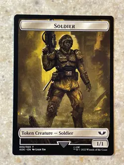 MTG NM Soldier / Space Marine Devastator Token [Warhammer 40K] - Image 2