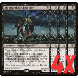 MTG Bloodsoaked Champion (Khans of Tarkir) 066/269 RARE (NEAR MINT) (4X) - Image 1
