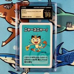 Meowth Old Maid (2019) CGC 10 Pristine Pokemon Playing Cards - Japanese Red Back - Image 1