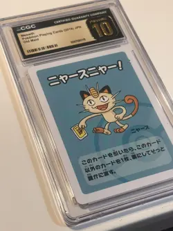 CGC 10 PRISTINE Meowth Old Maid 2019 Japanese Pokemon Card - Image 2