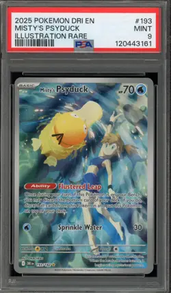 Pokemon Misty's Psyduck Destined Rivals Illustration Rare #193 PSA 9 Mint - Image 1