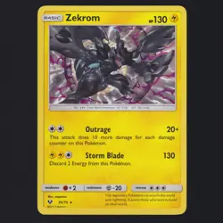 Zekrom 35/73 Shining Legends Holo Rare Pokemon TCG NM - Image 1