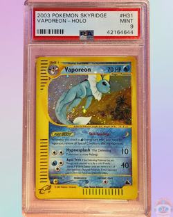 2003 Pokemon Skyridge Vaporeon Holo PSA 9 - Image 1