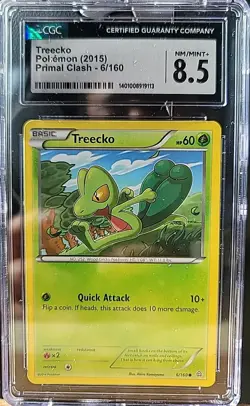 2015 Pokemon TCG Treecko Primal Clash 6/106 Regular Common -CGC 8.5- - Image 1