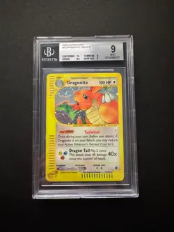 Pokemon BGS 9 Dragonite #9 Holo Expedition Base Set 2002 English - Image 1