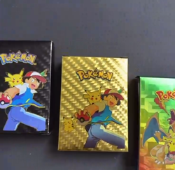 Gold Foil Pokemoonn 55 Pok Card Assorted Cards Series Vmax GX Charizard Rare - Image 2