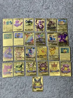 55 PCS Gold Foil Fan Art Cards Pack - VMAX GX TCG Rare, Collectible Gift Lot3 MP - Image 2