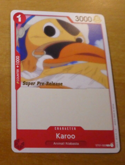 ONE PIECE ENGLISH CARD SUPER PRE-RELEASE GAME CARTE KAROO ST01-003 ST EN MINT - Image 1