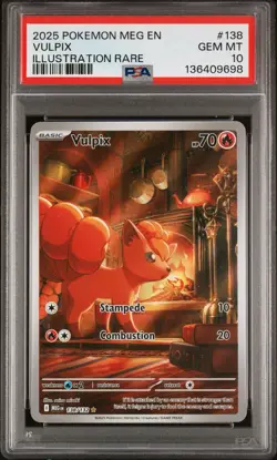 Vulpix 138/132 Pokemon TCG Mega Evolution Card Psa 10 - Image 1