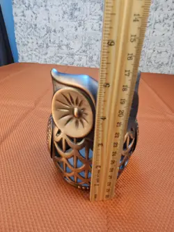 Bath & Body Works COPPER OWL Candle Holder Hand Soap Holder - Image 3