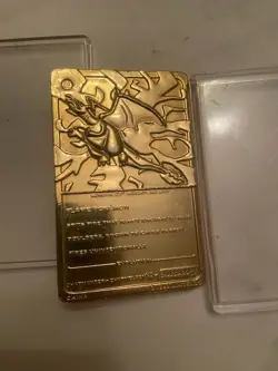 Pokemon Charizard 23k gold plated Trading card with Case Protection - Image 2