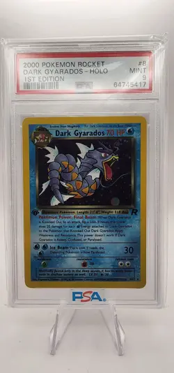 2000 Pokemon (Team) Rocket Dark Gyarados 1st Edition Holo PSA 9!! #8 - Image 1