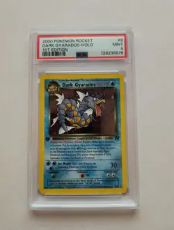 2000 POKEMON ROCKET 1ST EDITION #8 DARK GYARADOS-HOLO PSA 9 - Image 1