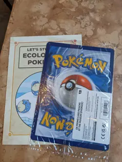 IN HAND Pokemon x Natural History Museum Pikachu card & Leaflet. global shipping - Image 3