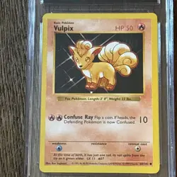 CGC 9 Vulpix 1999 Base Set Shadowless Non Holo. 68/102 Pokemon Card - Image 2