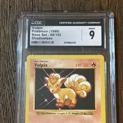 CGC 9 Vulpix 1999 Base Set Shadowless Non Holo. 68/102 Pokemon Card - Image 3