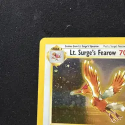 Pokemon TCG Gym Heroes Lt. Surge's Fearow Holo Rare Card 007/132 Unlimited - Image 2