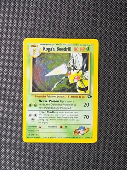 Pokemon TCG Koga's Beedrill 9/132 Gym Challenge Rare Holo Vintage Card - Image 1