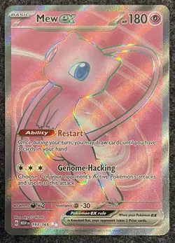 Mew ex 193/165 Sv: Scarlet & Violet 151 Full Art Holo Pokemon TCG Near Mint NM - Image 1