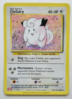 💥Clefairy 013/034 Holo CLV Trading Card Game Classic Pokemon Card TCG - Image 1