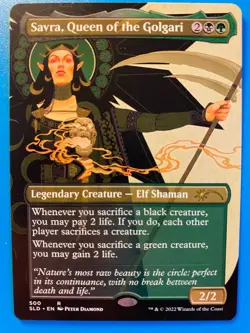 MTG 1x Savra, Queen of the Golgari # 500 Secret Lair Drop Magic Gathering x1 NM - Image 1