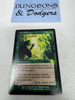Epic Struggle - Judgement FOIL - MTG - Dual Signatures Greg & Tim Hildebrandt - Image 1