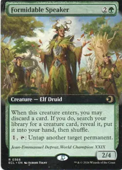 MTG: Lorwyn Eclipsed: Extended Art Formidable Speaker: Lightly Played Condition - Image 1