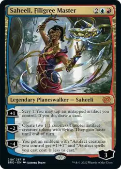 MTG Saheeli, Filigree Master - Foil, The Brothers' War, Lightly Played, English - Image 1