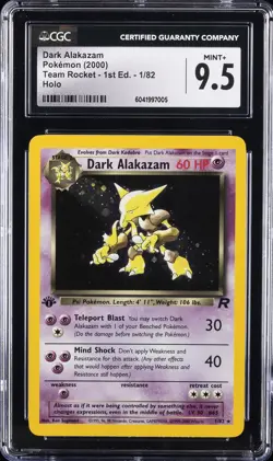 2000 POKEMON TEAM ROCKET 1ST EDITION #1 DARK ALAKAZAM CGC 9.5 - Image 1