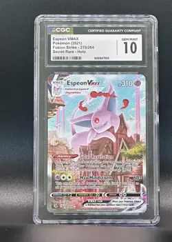 Pokemon Espeon VMAX (Alternate Art Secret) Fusion Strike #270/264 English CGC 10 - Image 1